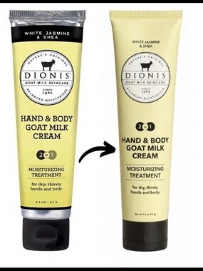 Dionis White Jasmine & Shea Hand & Body Goat Milk Cream - 3.3oz
